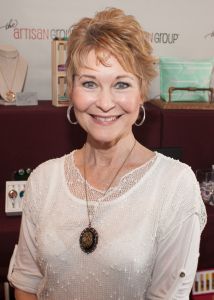 Dee Wallace of Zombie Killers with <a href="https://www.facebook.com/jewelryfx" target="_blank">Jewelryfx</a>.