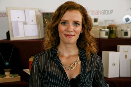Lara Jean Chorostecki of "Hannibal" with <a href="https://www.facebook.com/escottoriginals/" target="_blank">e. scott originals</a>.