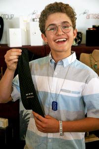 Sean Giambrone of "The Goldbergs" with <a href="https://www.facebook.com/escottoriginals/" target="_blank">e. scott originals</a>.