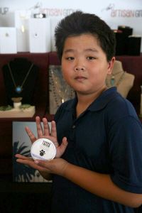 Hudson Yang of "Fresh Off the Boat" with <a href="https://www.facebook.com/SoapCauldron/" target="_blank">Soap Cauldron</a>.