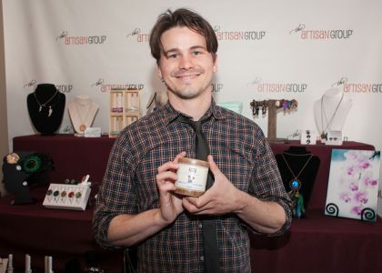 Jason Ritter of HBO's Glee; Parenthood with <a href="https://www.facebook.com/SoapCauldron" target="_blank">Soap Cauldron</a>.