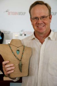 Peter Mackenzie of "Black-ish" with <a href="https://www.facebook.com/JessicaKlaarenJewelry/" target="_blank">Jessica Klaaren Jewelry</a>.