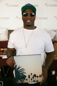 Donovan Carter of HBO's "Ballers" with <a href="https://www.facebook.com/CMcDonaldArtist/" target="_blank">Catherine McDonald</a>.