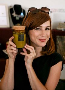 Aya Cash of "You're the Worst"; "We Are Men"; and "The Newsroom" with <a href="https://www.facebook.com/LitandCoCandles/" target="_blank">Lit & Co. Candles</a>.