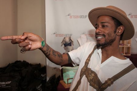 Lakeith Lee Stanfield of "Selma" with <a href="https://www.facebook.com/MOTHERBOREDbyMichelle" target="_blank">Motherbored</a>.