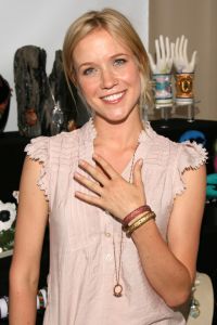 Jessy Schram of "Falling Skies" with SilverSchells Handcrafted Jewelry.