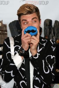 Fanny Pak member Beau Fournier with Engelfelt Designs.