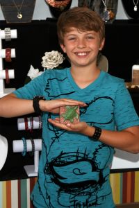 Actor Jacob Hopkins of "True Blood" with Shaka Soap.
